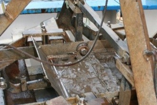 Photo of sampling equipment on the deck of a ship