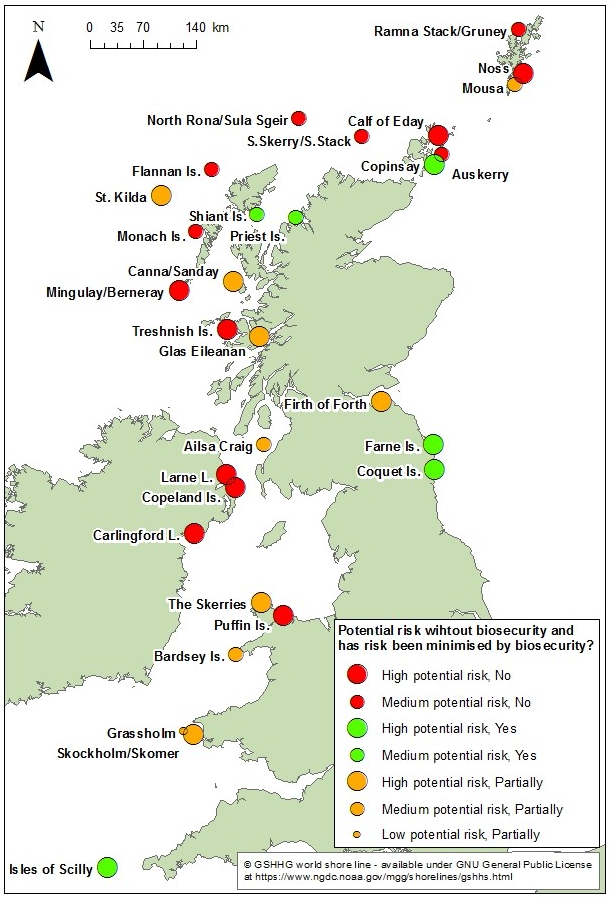 Island seabird colonies within UK Special Protection Areas (SPA)