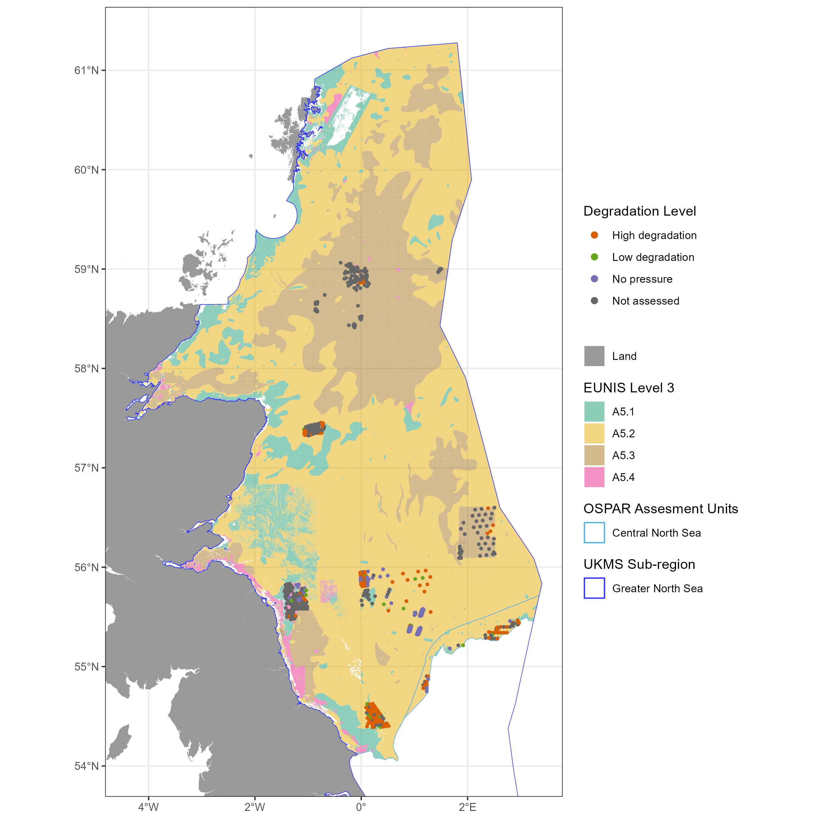 Map of the North Sea within the UK EEZ.