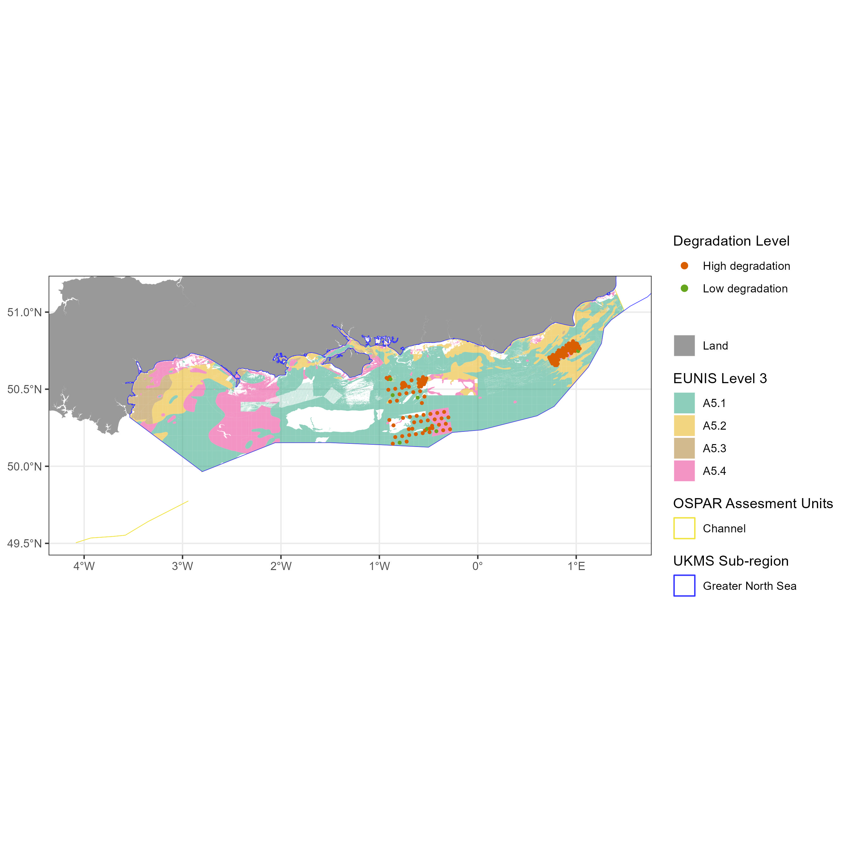 Map of the Chanel within UK EEZ.