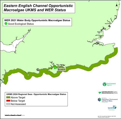 Map of the UK's Eastern English channel coast line.