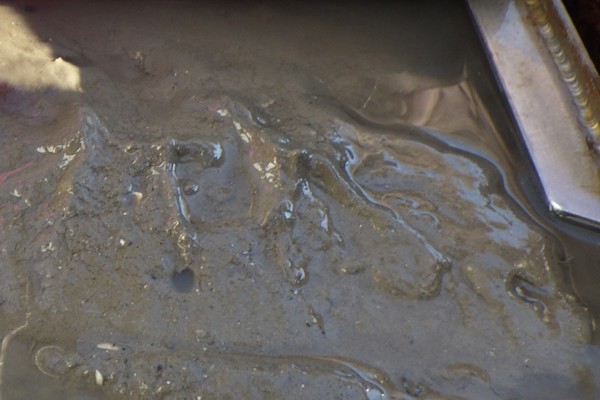 Mud pie about to be analysed.