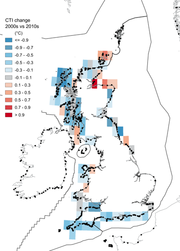 Map of the UK and surrounding seas within the UK EEZ.