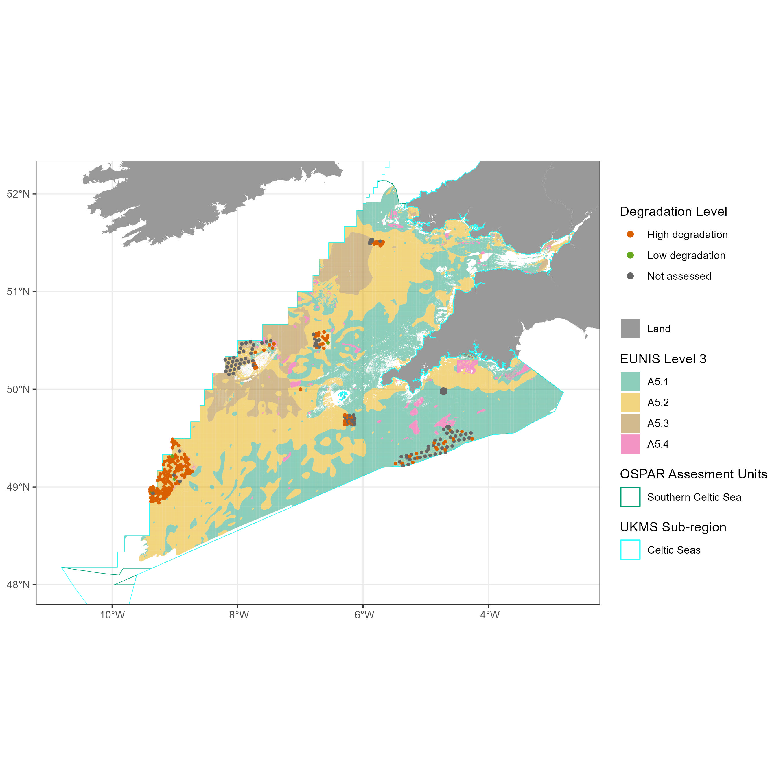 Map of the southern Celtic sea within the UK EEZ.
