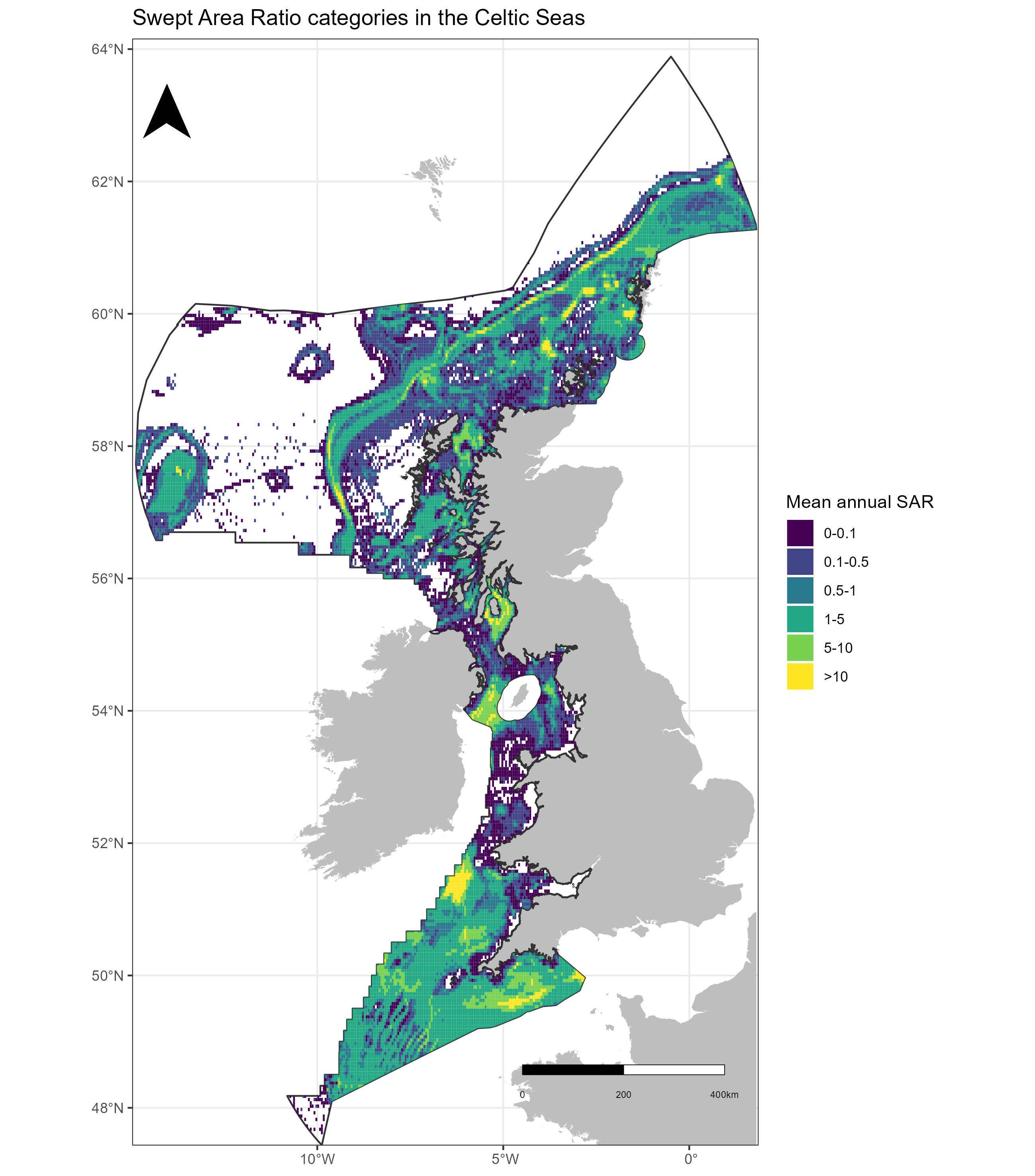 Map of the Celtic sea within the UK EEZ.