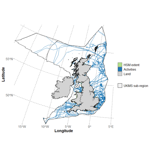 Map of the UK and surrounding seas.