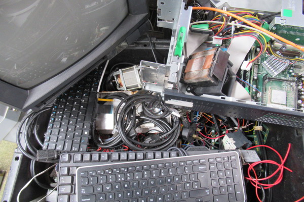 Pile of electronic waste