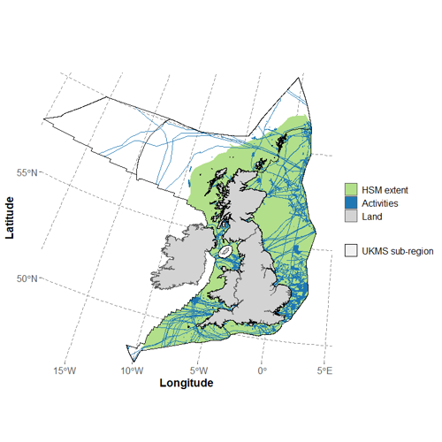 Map of the UK and surrounding seas.